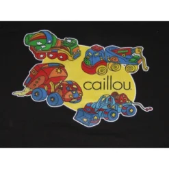 Caillou Four Toy Trucks Men's Black Graphic Hoodie