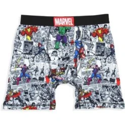 Marvel Mens' 2 Pack Vintage Superhero Comic Boxers Underwear Boxer Briefs Multicolored
