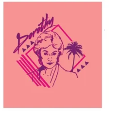 Golden Girls Dorothy Retro Art Men's Hot Pink T-shirt