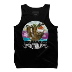 Men's Design By Humans Merry Slothmas - Funny Christmas Pajama For Sloth LoversÂ By TELO213 Tank Top -Comfa Wear Shop GUEST 582b64d1 8271 4cda 8f18 6463d9ff3240