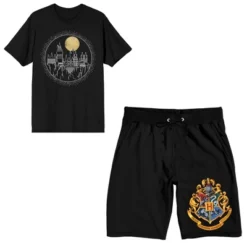 Harry Potter Hogwarts Castle Moonlight Men's Short Sleeve Shirt & Sleep Shorts Set -Comfa Wear Shop GUEST 5ac707e8 7c15 439f 9337 895fa29cb4b7