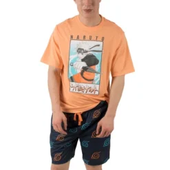 Naruto Classic Naruto Uzumaki Men's Crew Neck Short Sleeve Tee & Lounge Shorts Combo Set -Comfa Wear Shop GUEST 5b8892b7 bfce 4609 b8a3 89007d20c556