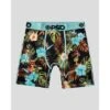 PSD Men's Floral Print Boxer Briefs 2pk - Green/Light Aqua Blue/Black