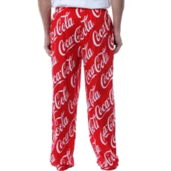 Coca-Cola Coke Men's Allover Logo Design Knit Lounge Sleep Pajama Pants -Comfa Wear Shop GUEST 5bca3143 9910 467a 944f c375982fe56d