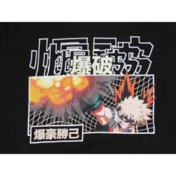 Men's My Hero Academia Kacchan Quirk Explosion Black Hooded Sweatshirt