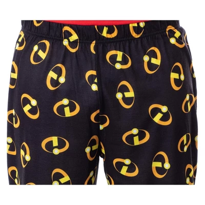 Disney Mens' The Incredibles Logo Sleep Pajama Set Shirt Pants Multicolored 2 Disney Mens' The Incredibles Logo Sleep Pajama Set Shirt Pants Multicolored - Image 2