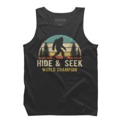 Men's Design By Humans Bigfoot - Hide And Seek World Champion By Clickbong Tank Top -Comfa Wear Shop GUEST 6177115e ec4a 481f bc4a b80102a6c80a