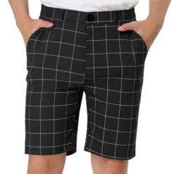 Lars Amadeus Men's Summer Plaid Shorts Slim Fit Flat Front Dress Checked Short Pants -Comfa Wear Shop GUEST 61f57de1 caa4 410d 8472 2398fe401fff