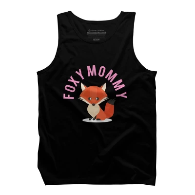 Men's Design By Humans Foxy Mommy By Cypryanus Tank Top 2 Men's Design By Humans Foxy Mommy By Cypryanus Tank Top - Image 2