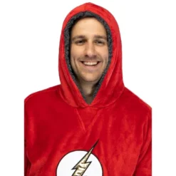 DC Comics Justice League Mens Oversized Faux-Shearling Sweatshirt Lounge Hoodie -Comfa Wear Shop GUEST 63c719a6 05d4 468a b0a4 e250856fcf52