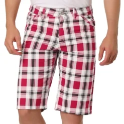 Lars Amadeus Men's Summer Plaid Shorts Slim Fit Flat Front Pattern Short Pants -Comfa Wear Shop GUEST 63d26282 d9de 43dd bcd9 050153b9bdc3