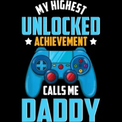 Men's Design By Humans Highest Unlocked Achievement Is Daddy By Natasashoppu Tank Top