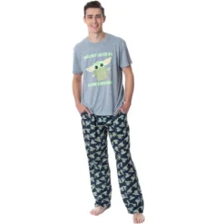 Star Wars Men's The Mandalorian Baby Yoda Grogu Cartoon Sleep Pajama Set Multicolored -Comfa Wear Shop GUEST 6885a3e0 15fb 4256 a7f1 06d985f4528e