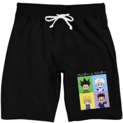 Hunter X Hunter Character Squares Men's Black Sleep Pajama Shorts -Comfa Wear Shop GUEST 6da309c0 ab35 43dc 91eb 0f10a81cc3b6