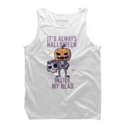 Men's Design By Humans It's Always Halloween Inside My Head Funny Cute Spooky By EduEly Tank Top -Comfa Wear Shop GUEST 6fc3d437 d8c1 4b4f 83c7 dbc643d446b4
