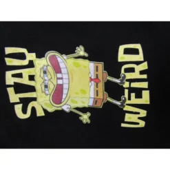 Spongebob Squarepants Cartoon Character Mens Black Sleep Pajama Pants