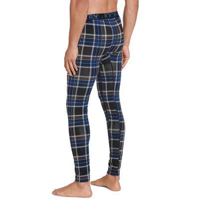 Jockey Men's Navy Plaid Cotton Modal Long John 1 Jockey Men's Navy Plaid Cotton Modal Long John