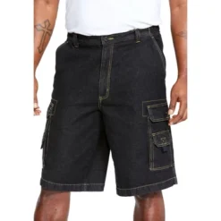 Boulder Creek By KingSize Men's Big & Tall 12" Side Elastic Denim Cargo Shorts -Comfa Wear Shop GUEST 7964644f de73 43f1 8c81 5f7f9ee71280