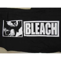 Bleach Anime Cartoon Mens Black Graphic Print Drawstring Sleep Pajama Pants