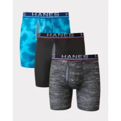 Hanes Premium Men's Xtemp Total Support Pouch Anti Chafing 3pk Long Leg Boxer Briefs - Blue/Gray/Black -Comfa Wear Shop GUEST 7b62f034 4293 4c28 9672 7e3af9fea3c8