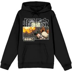 Men's My Hero Academia Kacchan Quirk Explosion Black Hooded Sweatshirt -Comfa Wear Shop GUEST 7cbbe1c5 4411 43d9 b3b9 882167760d85