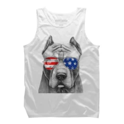 Men's Design By Humans American Pitbull With Sunglasses By Tank Top -Comfa Wear Shop GUEST 7cc7012e 9651 4f92 b7f5 37f21e8d77f8