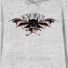 DC COMICS Batman Bat Mask, Bat Wings, And Crossbones Men's Athletic Heather Gray Graphic Hoodie