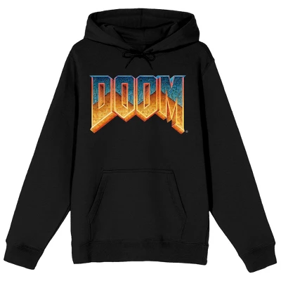 Doom Gradient Logo Men's Black Sweatshirt 2 Doom Gradient Logo Men's Black Sweatshirt - Image 2