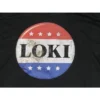 Marvel Red White And Blue Loki Button Men's Black Graphic Packaged Hoodie