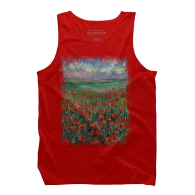 Men's Design By Humans POPPIES By Creese Tank Top 5 Men's Design By Humans POPPIES By Creese Tank Top - Image 5