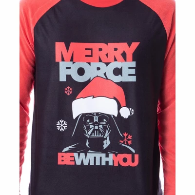 Star Wars Mens' Darth Vader Merry Force Be With You Sleep Pajama Set Black 1 Star Wars Mens' Darth Vader Merry Force Be With You Sleep Pajama Set Black
