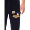 Peanuts Mens' Halloween Pumpkin Snoopy Boo! Classic Sleep Pajama Pants Black