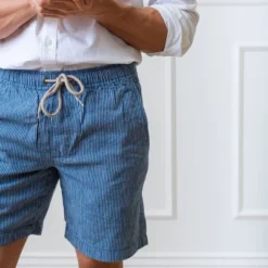 Hope & Henry Mens' 8" Relaxed Linen Short