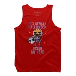Men's Design By Humans It's Always Halloween Inside My Head Funny Cute Spooky By EduEly Tank Top -Comfa Wear Shop GUEST 8dbb4c29 c49b 4511 80e6 df2960951d8c
