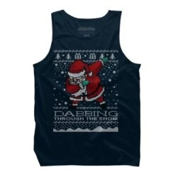 Men's Design By Humans Dabbing Through The Snow Santa Shirt Ugly Christmas Sweater By Vomaria Tank Top -Comfa Wear Shop GUEST 92f13a54 5ae2 41ac bcc2 b09de6a89167