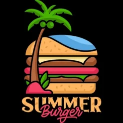 Men's Design By Humans Summer Burger By VEKTORKITA Tank Top