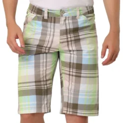 Lars Amadeus Men's Summer Plaid Shorts Slim Fit Flat Front Pattern Short Pants -Comfa Wear Shop GUEST 984ed87f b043 49cf a61a 28438bbcef6d