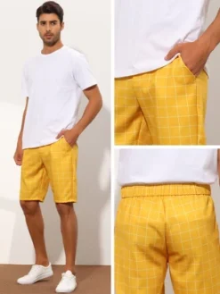 Lars Amadeus Men's Straight Fit Flat Front Plaid Checked Shorts -Comfa Wear Shop GUEST 99d9caf9 2dff 4af2 9a98 de494f5cdc23