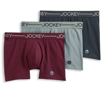Jockey Men's Organic Cotton Stretch 4" Trunk - 3 Pack 6 Jockey Men's Organic Cotton Stretch 4" Trunk - 3 Pack - Image 6