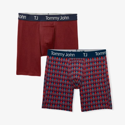 TJ | Tommy John™ Men's 6" Boxer Briefs 2pk - Burgundy/Red 6 TJ | Tommy John™ Men's 6" Boxer Briefs 2pk - Burgundy/Red - Image 6