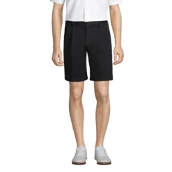 Lands' End Men's Comfort Waist Pleated 9" No Iron Chino Shorts -Comfa Wear Shop GUEST 9ac47020 a464 473e 9ffd 1157753d163d