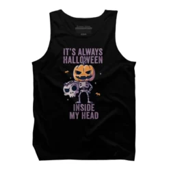Men's Design By Humans It's Always Halloween Inside My Head Funny Cute Spooky By EduEly Tank Top -Comfa Wear Shop GUEST 9b17f0a3 581f 449e adf3 53833ce389b6