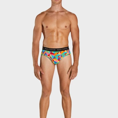 Pair Of Thieves Men's Rainbow Abstract Print Super Fit Briefs - Red/Blue/Green 7 Pair Of Thieves Men's Rainbow Abstract Print Super Fit Briefs - Red/Blue/Green - Image 7