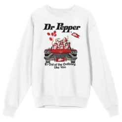 Dr. Pepper It's Out Of The Ordinary Car Graphic Crew Neck Long Sleeve White Adult Sweatshirt -Comfa Wear Shop GUEST 9f392ea6 51ad 49ff a5ab 6b6002f1cc0c