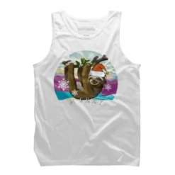 Men's Design By Humans Merry Slothmas - Funny Christmas Pajama For Sloth LoversÂ By TELO213 Tank Top -Comfa Wear Shop GUEST 9ffd0cff 7c55 4206 a95d c53d90eb03d0