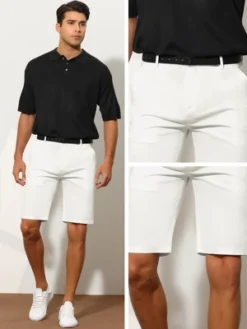 Lars Amadeus Men's Summer Slim Fit Flat Front Formal Chino Shorts -Comfa Wear Shop GUEST a15ffd88 7ad5 4a8f 863d 57bfa1d53bee