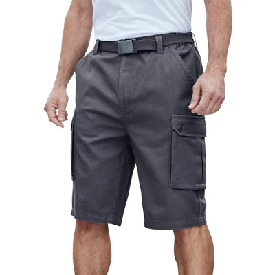 KingSize Men's Big & Tall 12" Side Elastic Cargo Short With Twill Belt 7 KingSize Men's Big & Tall 12" Side Elastic Cargo Short With Twill Belt - Image 7