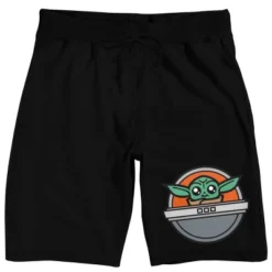 The Mandalorian Grogu In Hovercraft Men's Black Sleep Pajama Shorts -Comfa Wear Shop GUEST b1643d38 f1fa 4656 977c c6f2f8a742f1