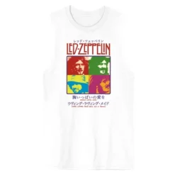 Led Zeppelin Band Members In Colored Filters Crew Neck Sleeveless White Men's Tank Top -Comfa Wear Shop GUEST b19ab8fa dd36 4c2b 9105 da330a1c6d84