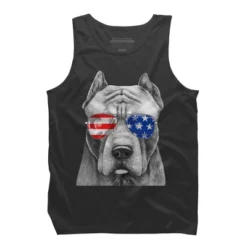 Men's Design By Humans American Pitbull With Sunglasses By Tank Top -Comfa Wear Shop GUEST b22ab440 f60a 498c 948b b55d329c1ec7